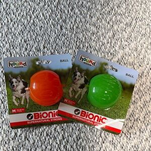 Bionic by Outward Hound Tough Dog Ball | 2-Pack | Size Medium | NWT